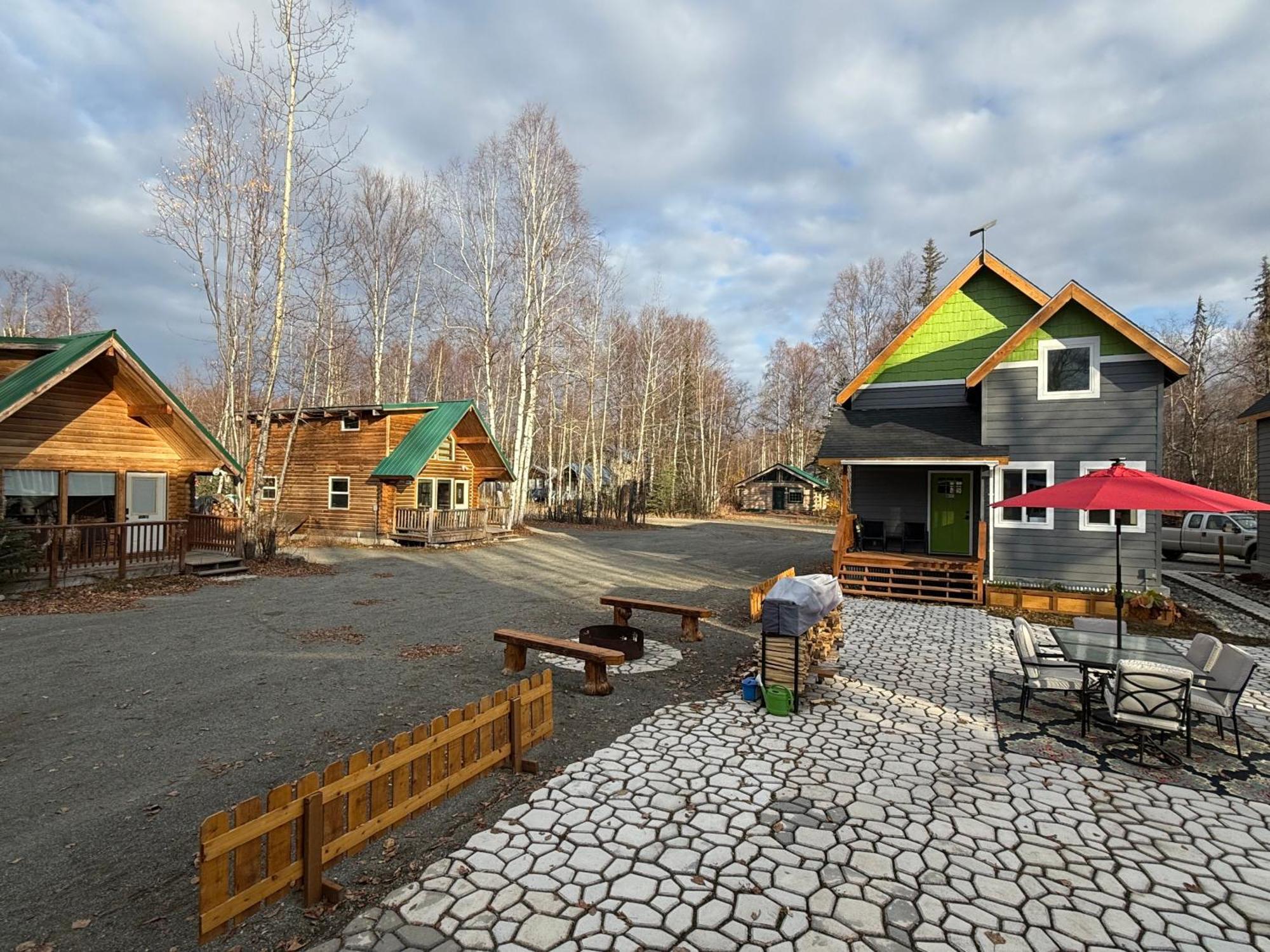 Talkeetna Log Cabin With Hot Tub Unit 1 المظهر الخارجي الصورة
